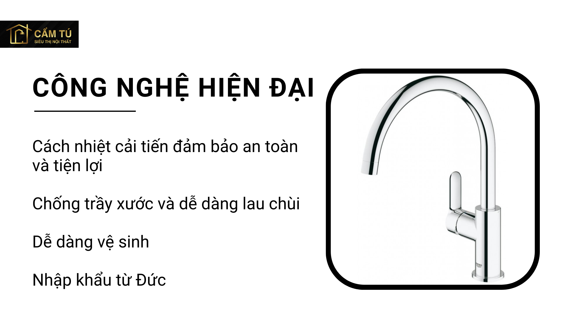 Vòi Bếp Grohe BayEdge 31233000 Nóng Lạnh