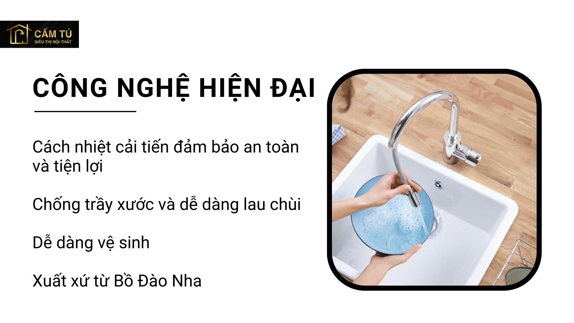 Vòi Bếp Grohe Concetto 32663001 Dây Rút