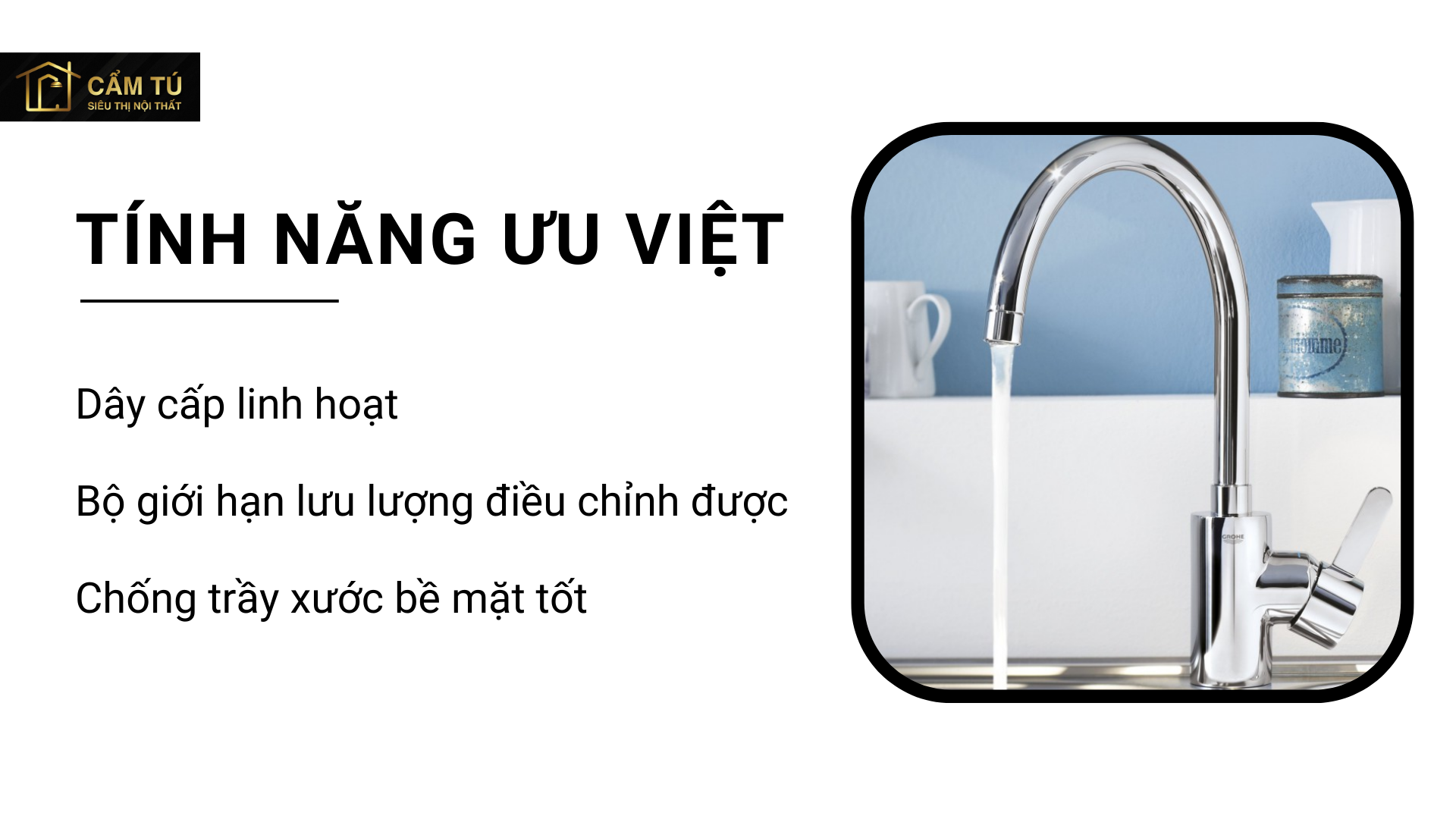 Vòi Bếp Grohe Euromart Cosmo 32843000 Nóng Lạnh