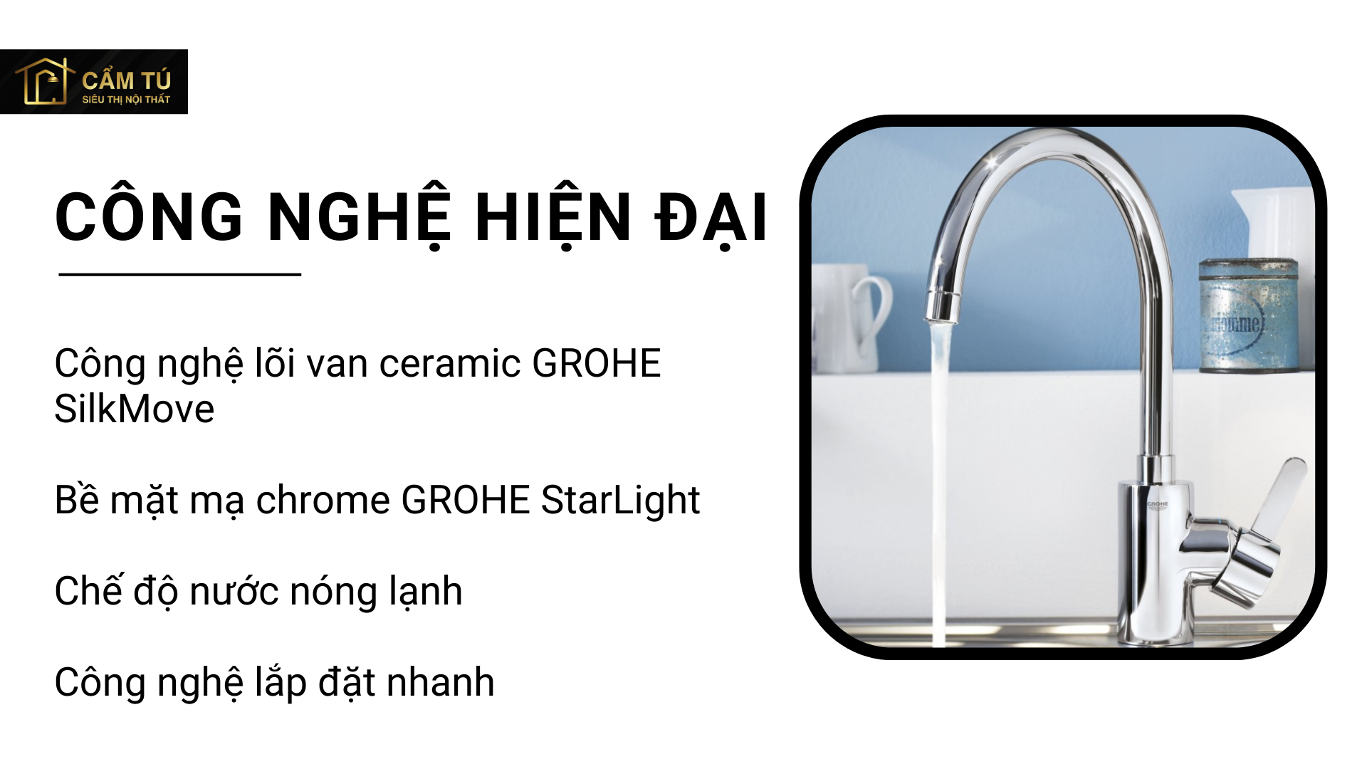 Vòi Bếp Grohe Euromart Cosmo 32843000 Nóng Lạnh
