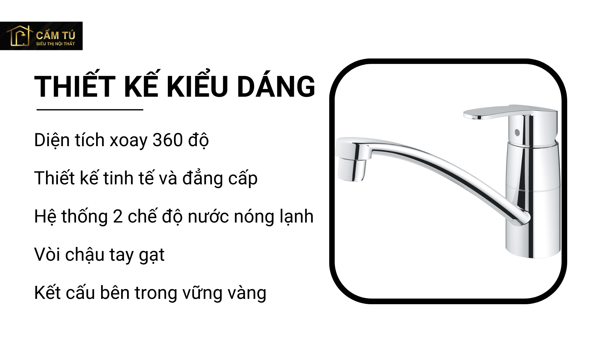 Vòi Bếp Grohe Eurrostyle Cosmo 33977002 Nóng Lạnh