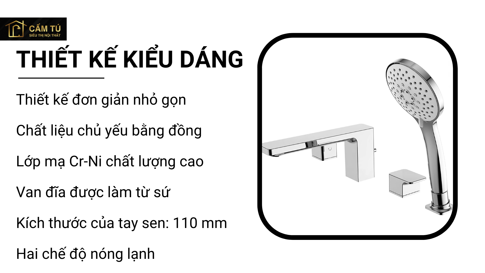 Vòi Xả Bồn Tắm American Standard WF-1300 (WF1300) Acacia Nóng Lạnh