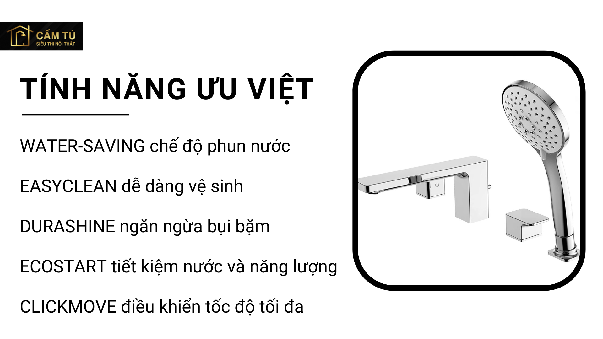Vòi Xả Bồn Tắm American Standard WF-1300 (WF1300) Acacia Nóng Lạnh
