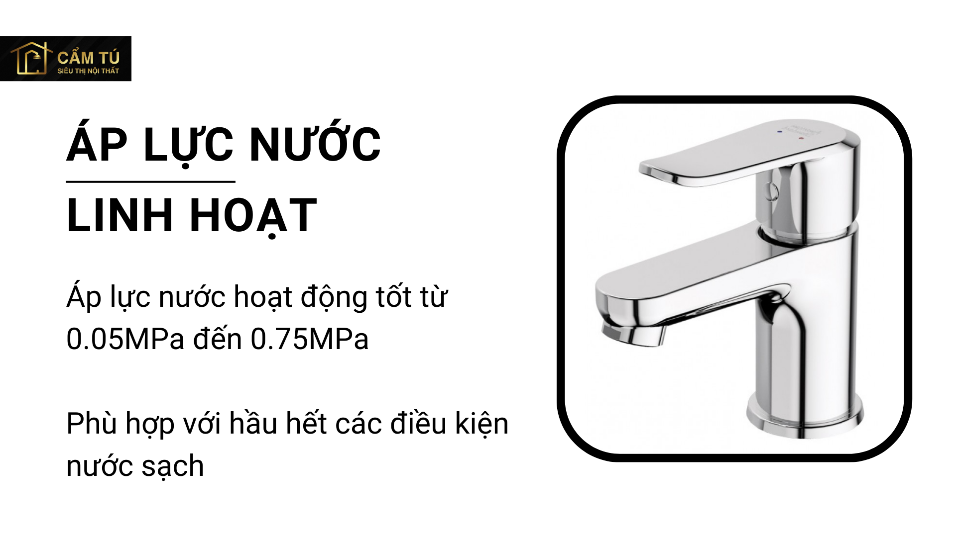 Vòi Lavabo Nóng Lạnh American Standard WF-0701 Neo Modern