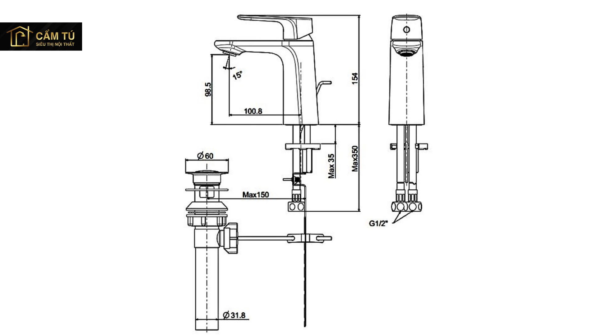 Vòi Lavabo Nóng Lạnh American Standard WF-1701 Signature