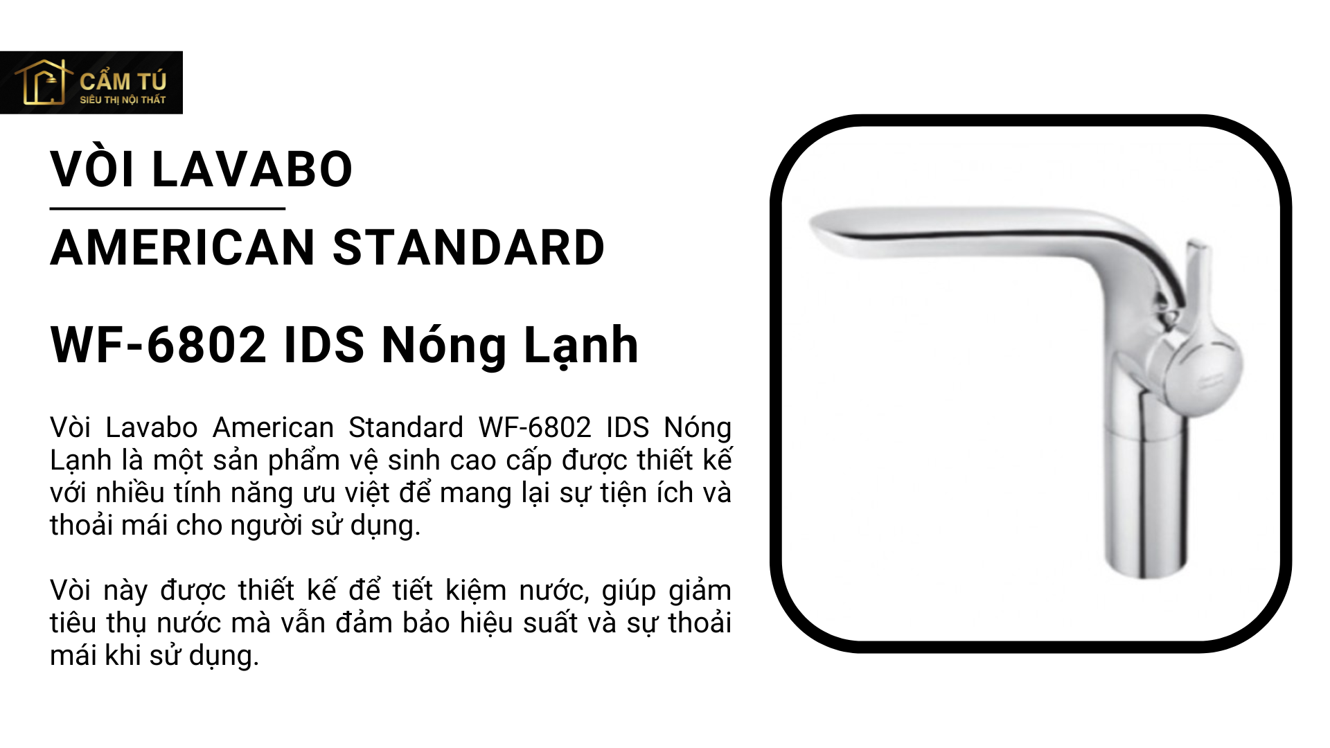 Vòi Lavabo Nóng Lạnh American Standard WF-6802 IDS