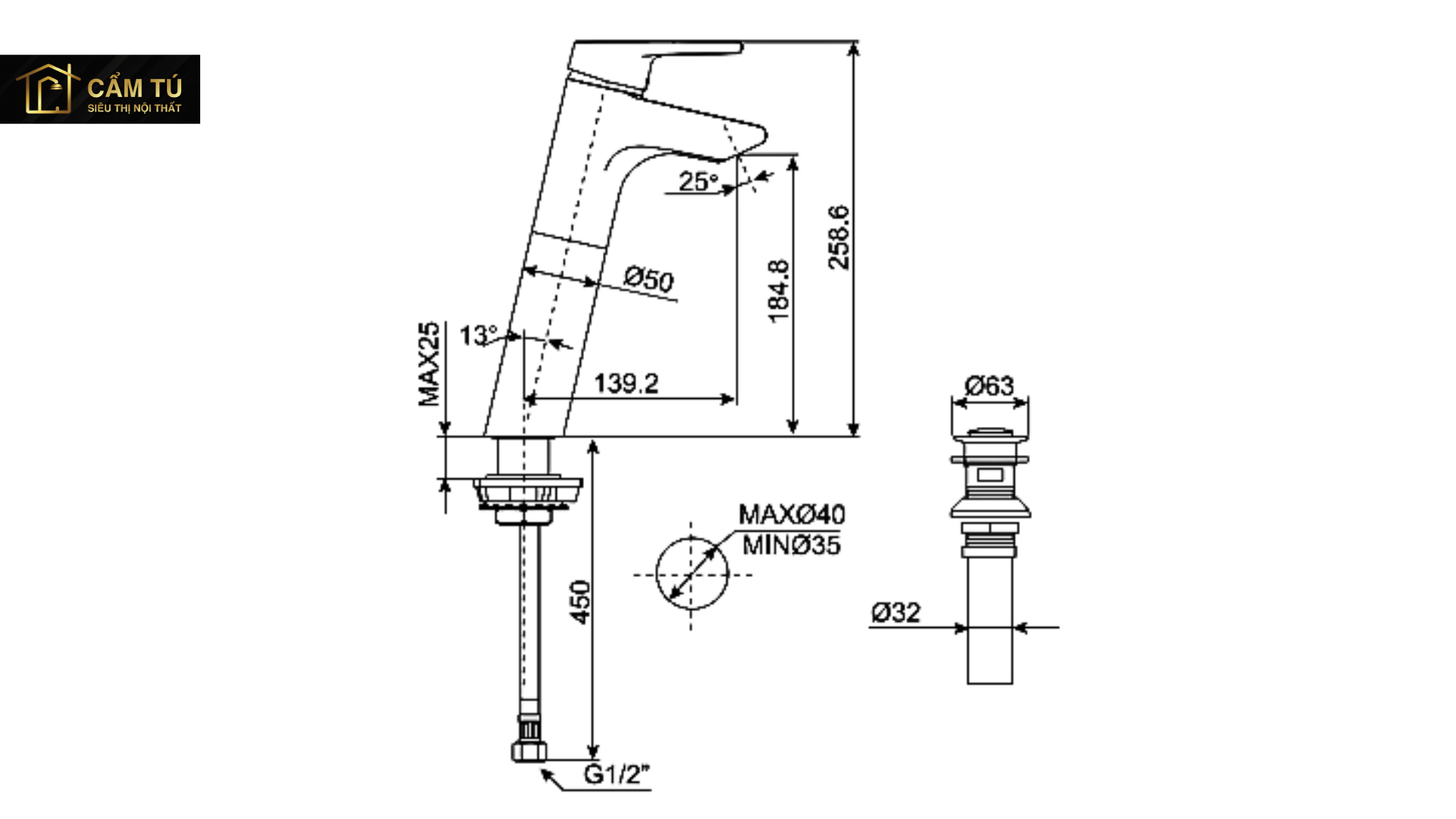 Vòi Lavabo Nóng Lạnh American Standard WF-3902 Active