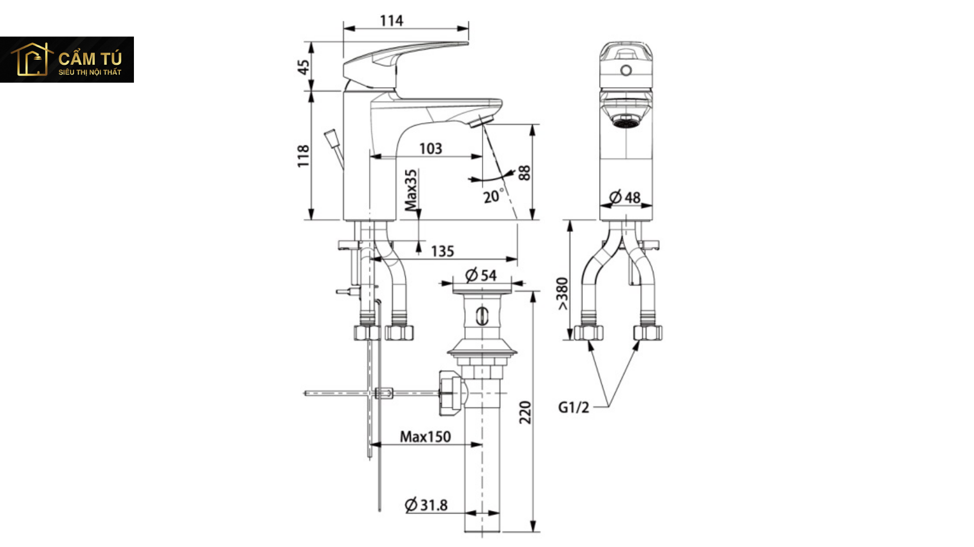 Vòi Lavabo Nóng Lạnh American Standard WF-0901 Milano