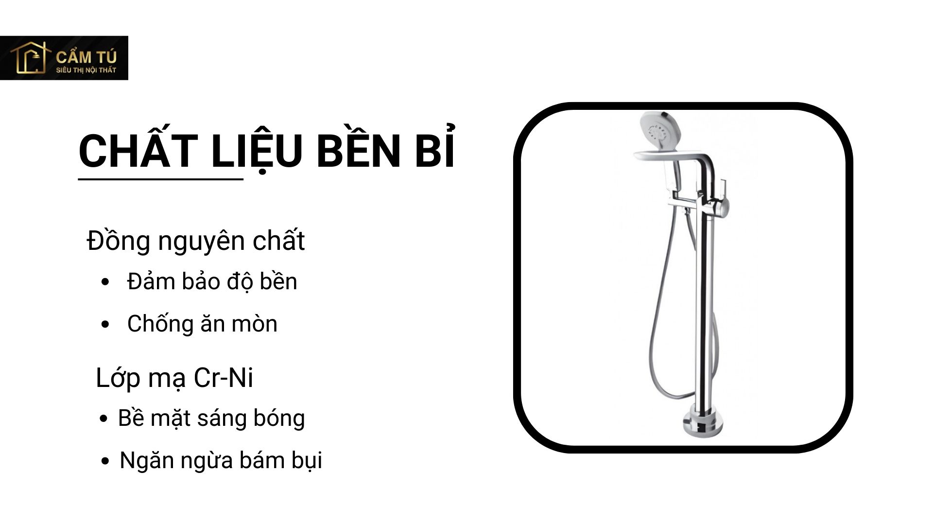 Vòi Sen Đứng Bồn Tắm American Standard WF-6816 IDS Nóng Lạnh