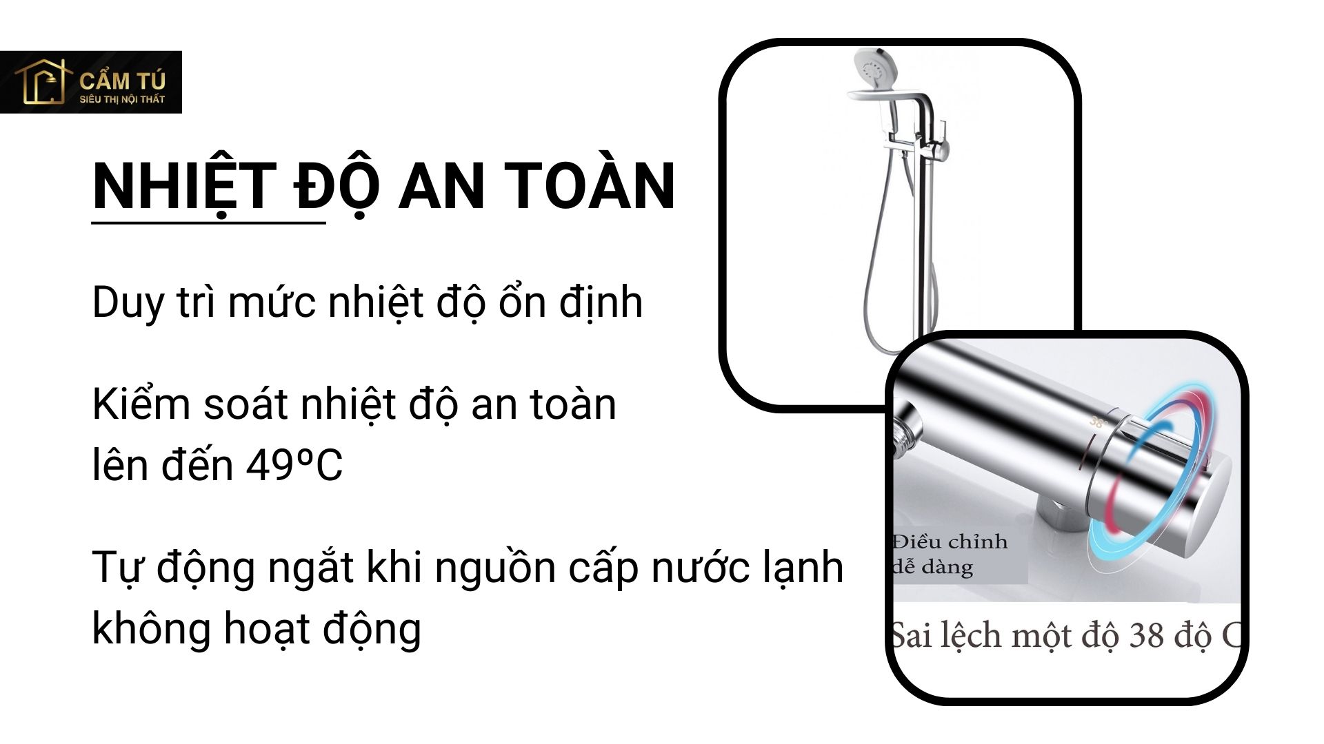 Vòi Sen Đứng Bồn Tắm American Standard WF-6816 IDS Nóng Lạnh