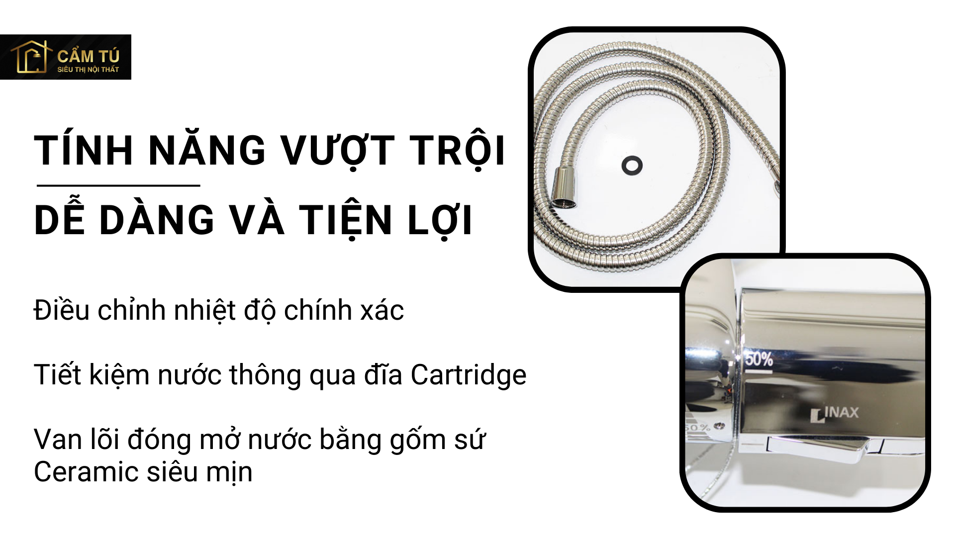 Vòi Sen Tắm Inax BFV-6013T Nhiệt Độ Cao Cấp