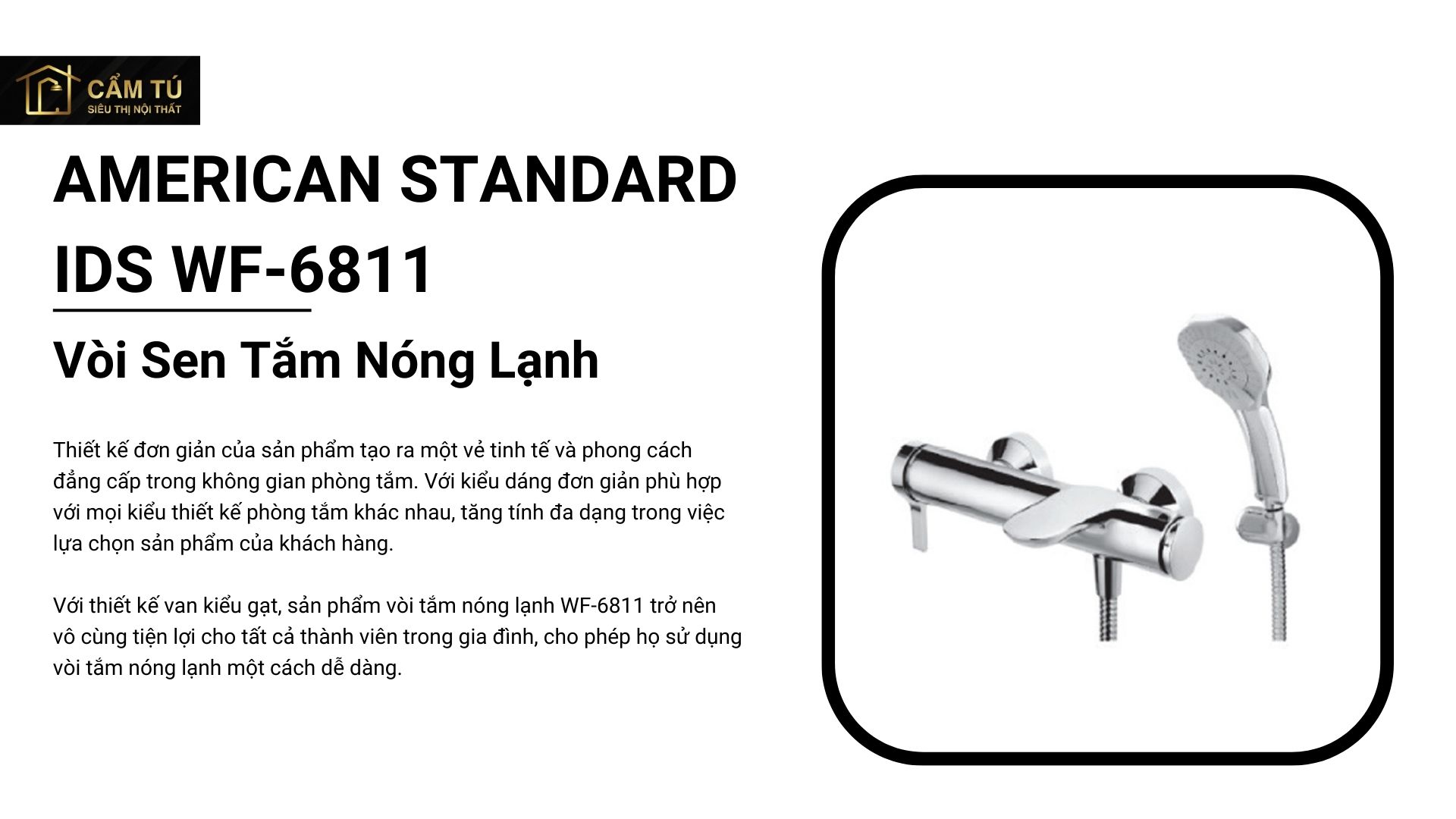 Vòi Sen Tắm Nóng Lạnh American Standard IDS WF-6811