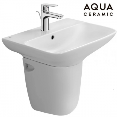 Chậu Rửa Lavabo Kèm Chân Chậu INAX  AL-289V+L-288VC Treo Tường Aqua Ceramic
