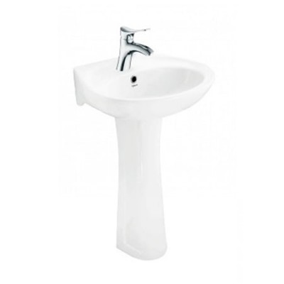 Chậu rửa lavabo treo tường chân dài Viglacera VTL2 + VI1T