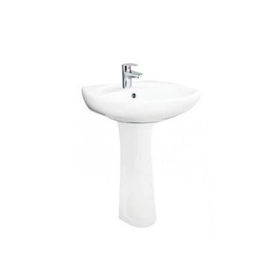 Chậu rửa lavabo treo tường chân dài Viglacera BS409 + VI1T